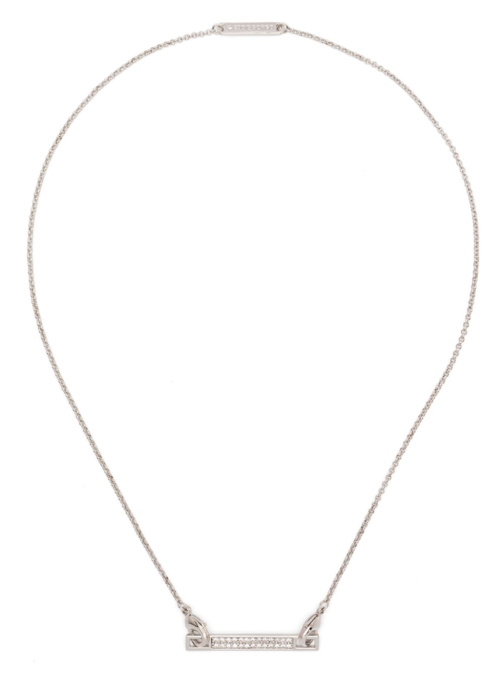 Pavé Safety Chain Bar necklace