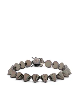 WERKSTATT:MÜNCHEN Patterned Hook Bangle | Metallic | FARFETCH GR