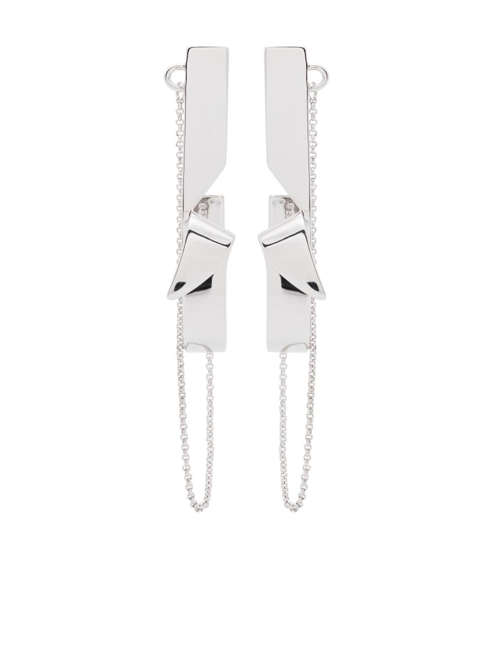 Eddie Borgo Folded hoop earrings - Silver