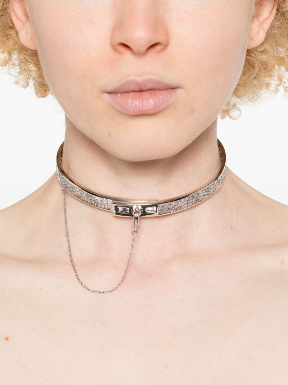 Eddie Borgo Pavé Safety Chain choker - Zilver