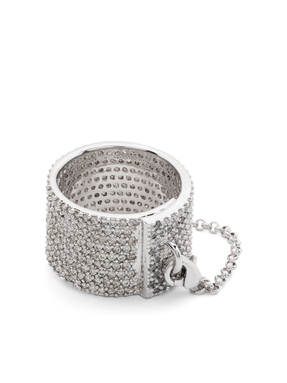 Eddie Borgo Pavé Safety Chain ring - Silver