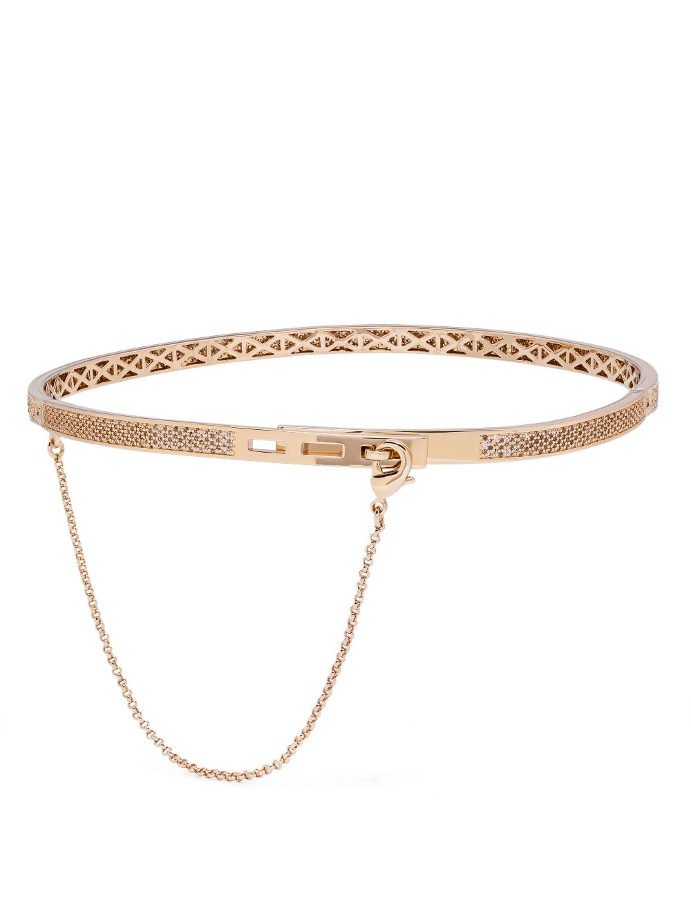 Eddie Borgo pavé safety chain necklace - Gold