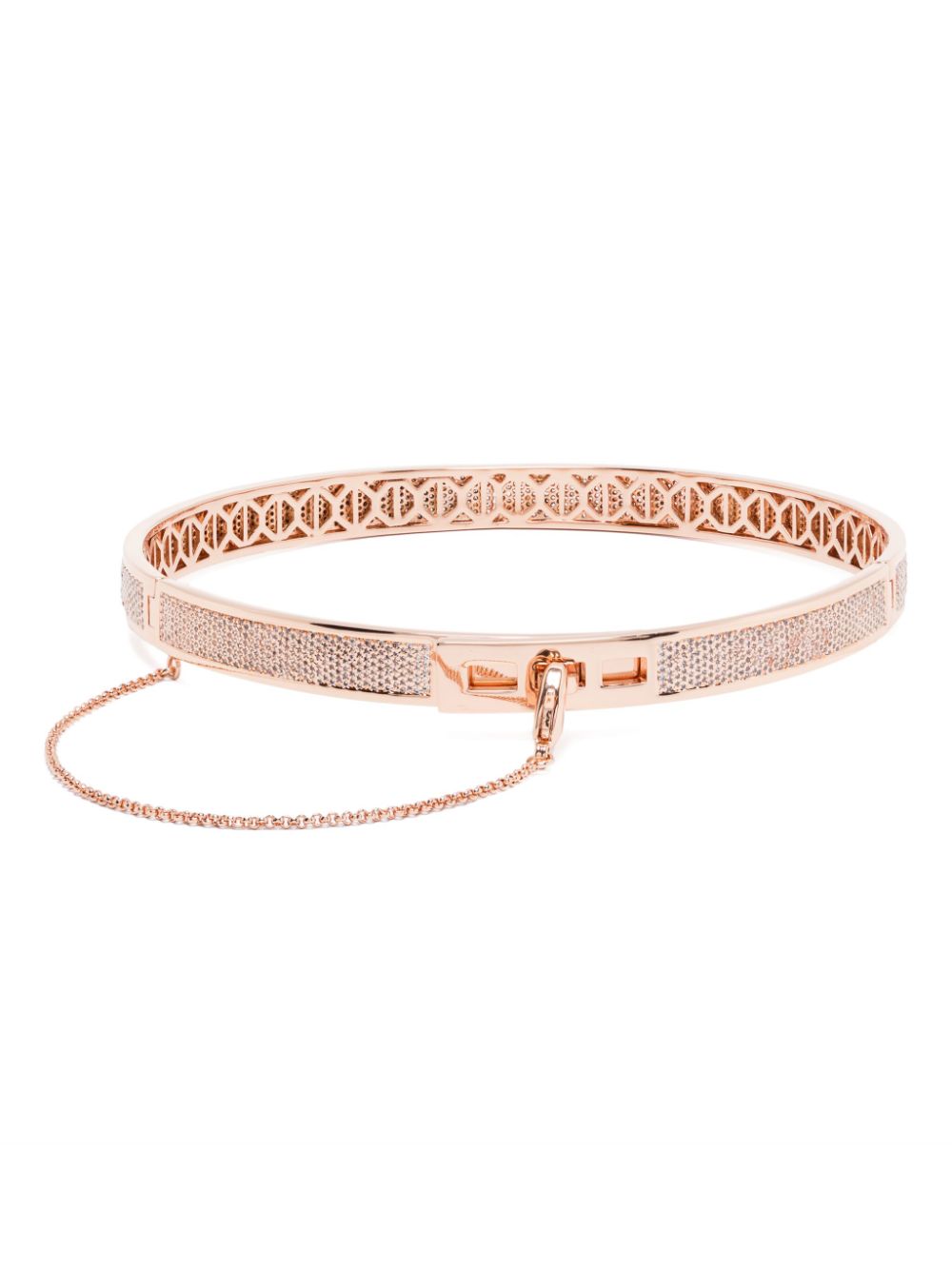 Eddie Borgo 12K rose gold Pavé Safety Chain choker