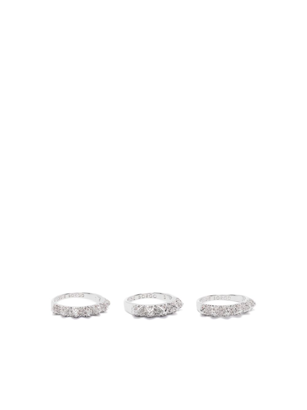 Pavé Eternal Pyramid ring (set of three)