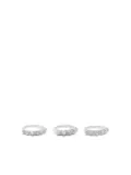 Eddie Borgo Pavé Eternal Pyramid ring (set of three) - Silver