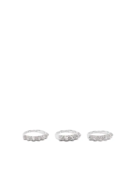 Eddie Borgo Pavé Eternal Pyramid ring (set of three)