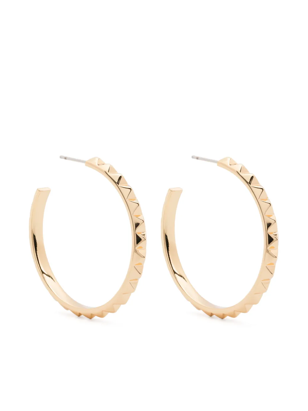 Pyramid hoop earrings