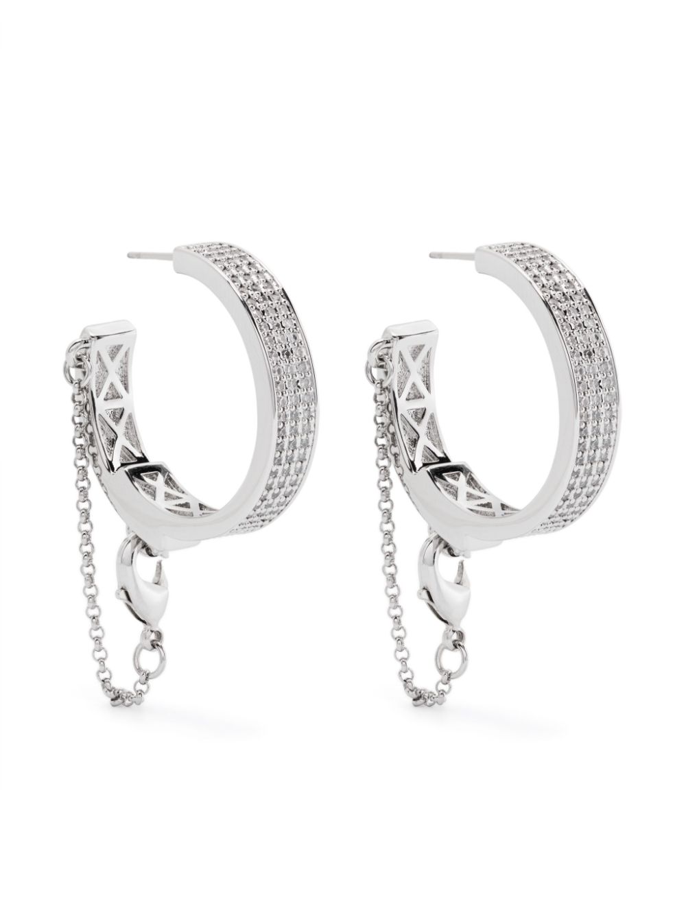 Pavé Safety Chain earrings