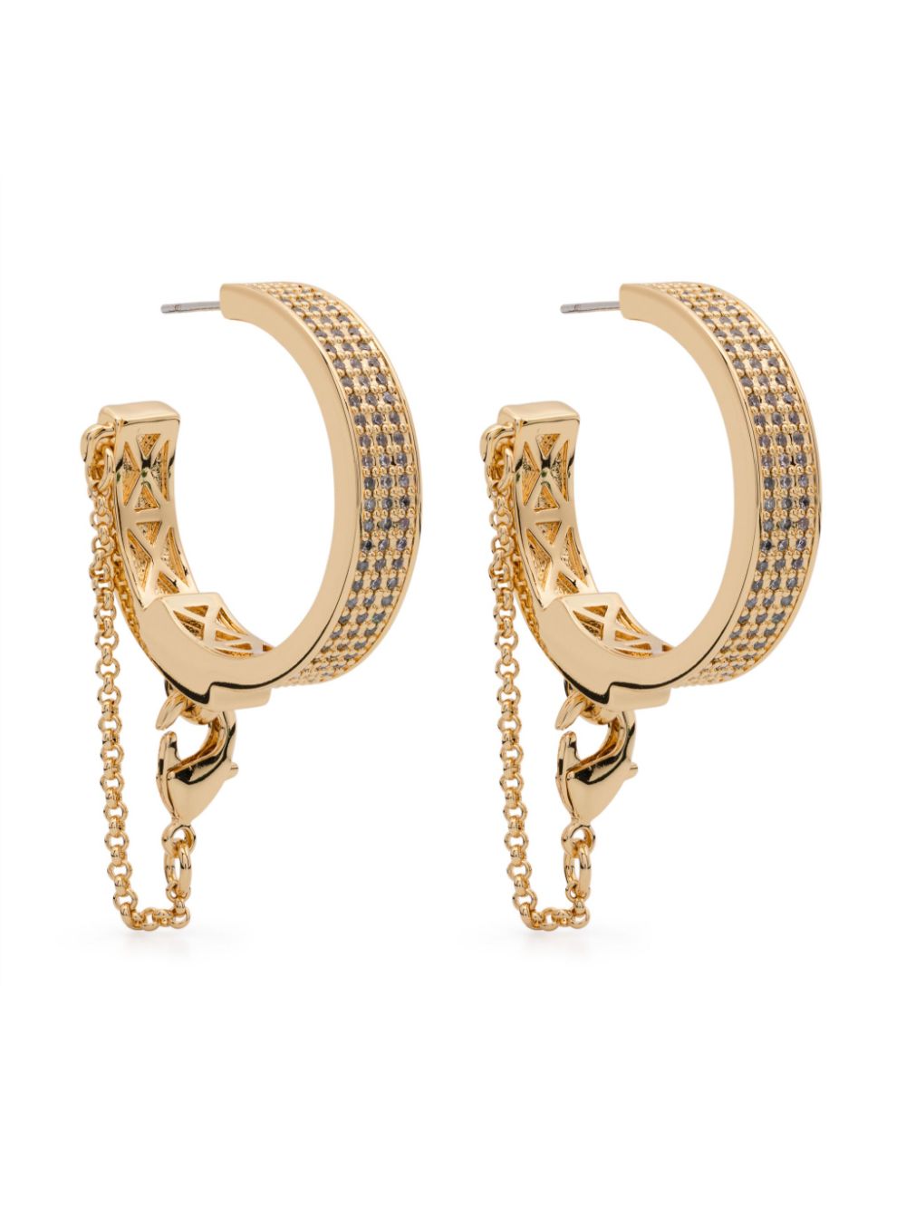 Chain hoop earrings