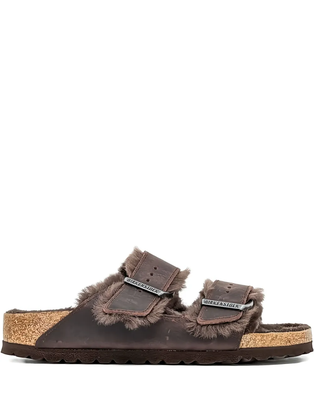 Birkenstock Arizona shearling "Habana" sandals Brown