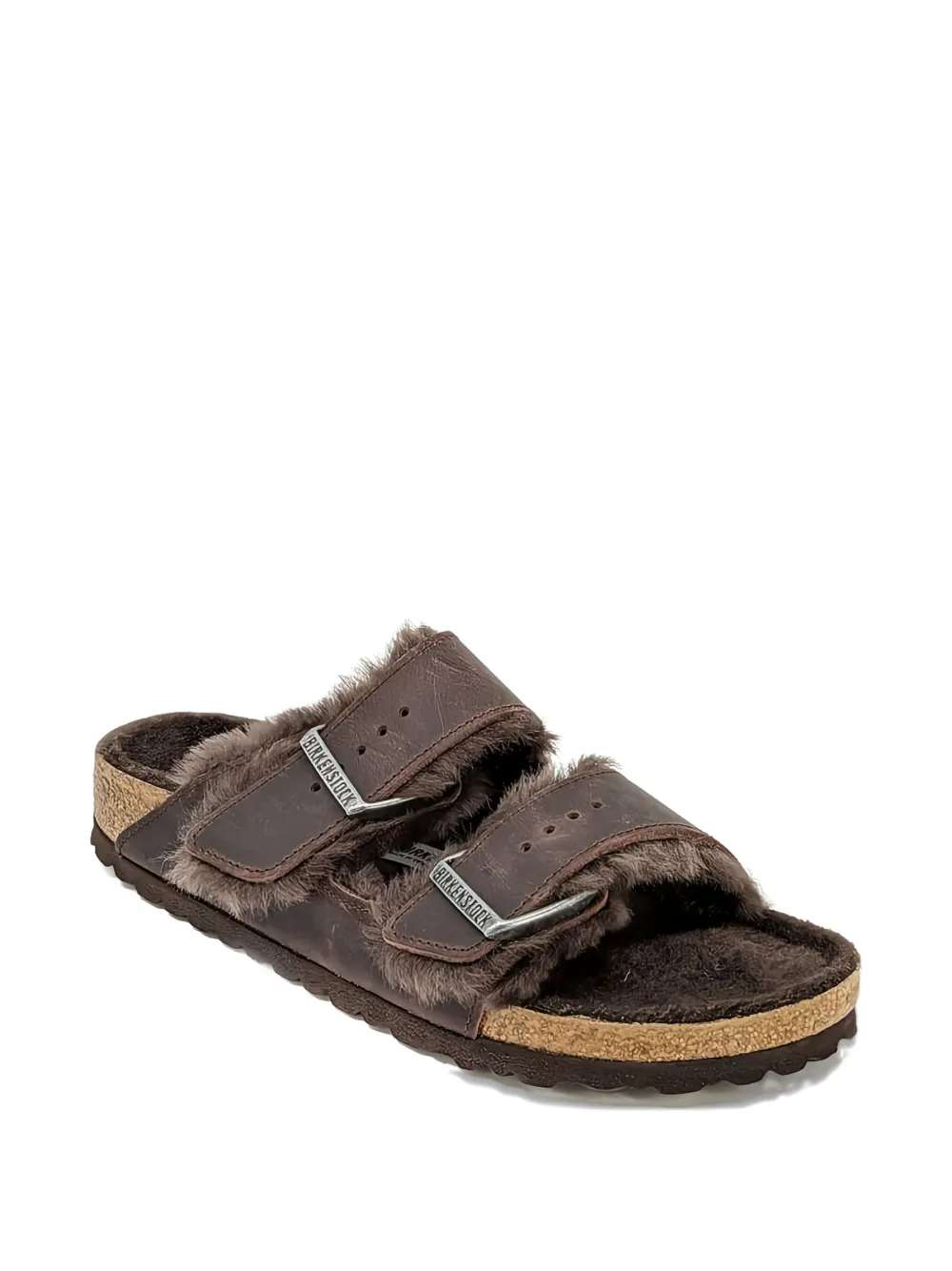 Birkenstock Arizona shearling "Habana" sandals Brown