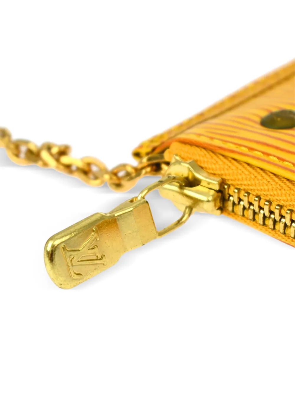 Pre-owned Louis Vuitton 1994 Pochette Cles Coin Wallet In Yellow