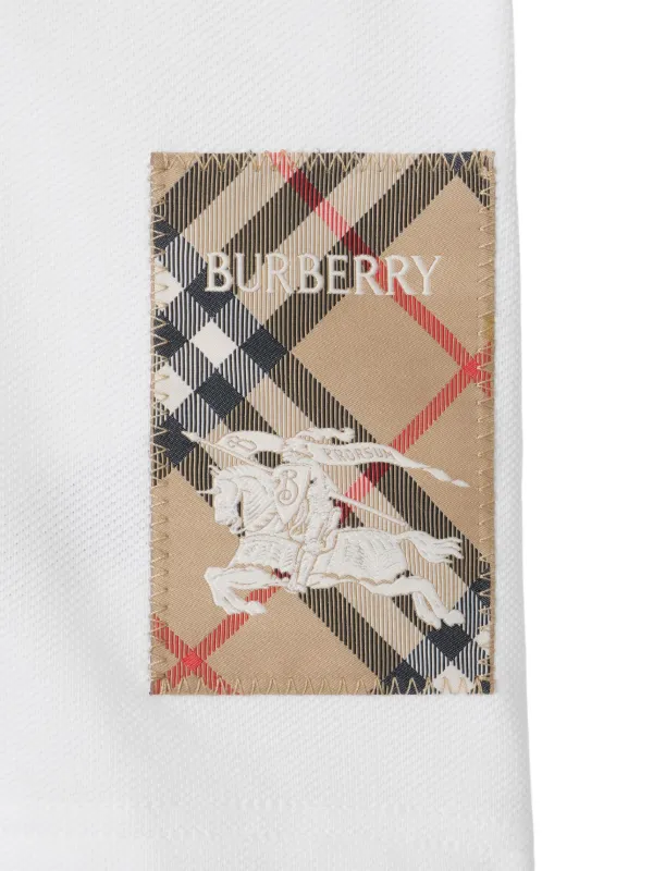 Burberry Kids Logo Patch Polo Shirt White FARFETCH IN