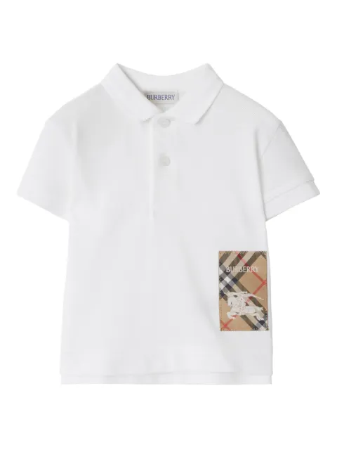 Burberry Kids قميص بولو بشارة شعار الماركة