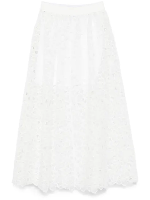 Maje floral-lace maxi skirt