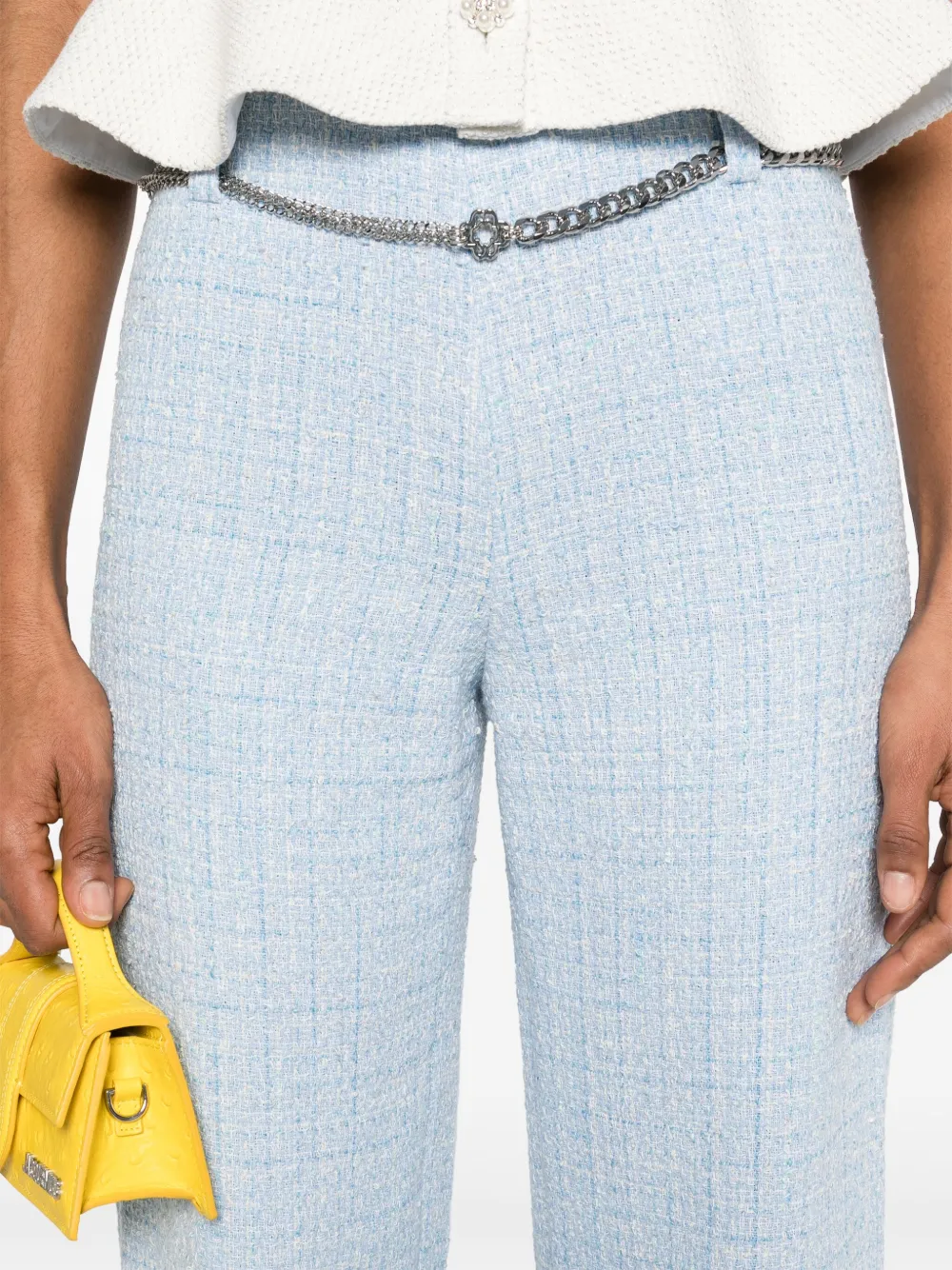 Maje Tweed broek Blauw