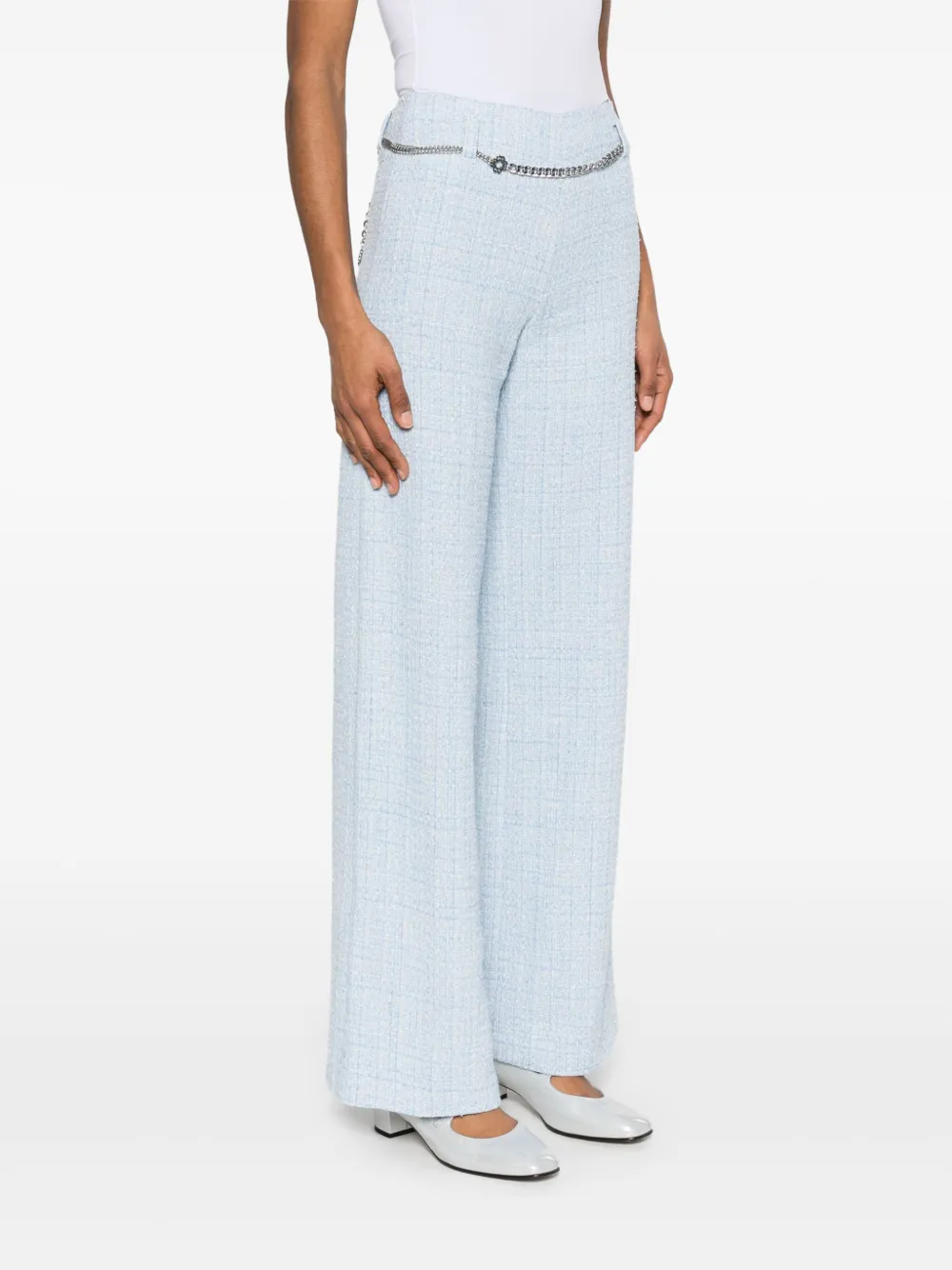 Maje Tweed broek Blauw