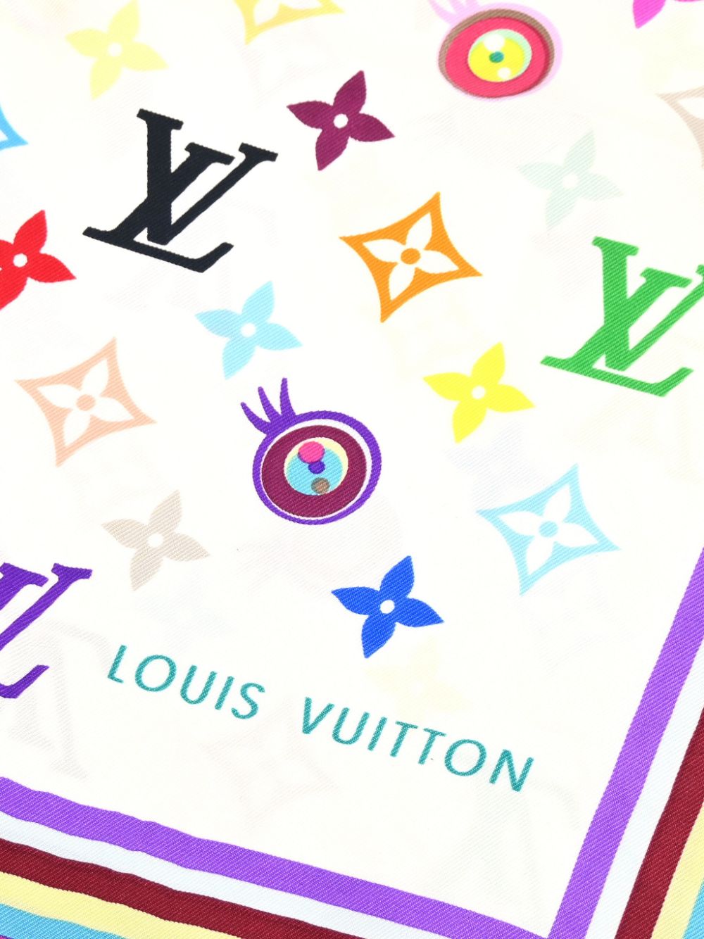 Louis Vuitton Pre-Owned x Takashi Murakami 1990-2000s sjaal - Wit