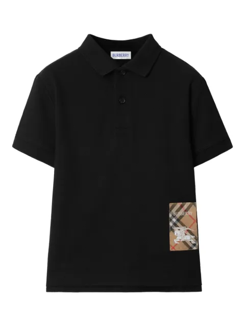 Burberry Kids Check Label polo shirt 