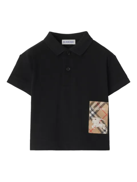 Burberry Kids قميص بولو بشارة شعار الماركة