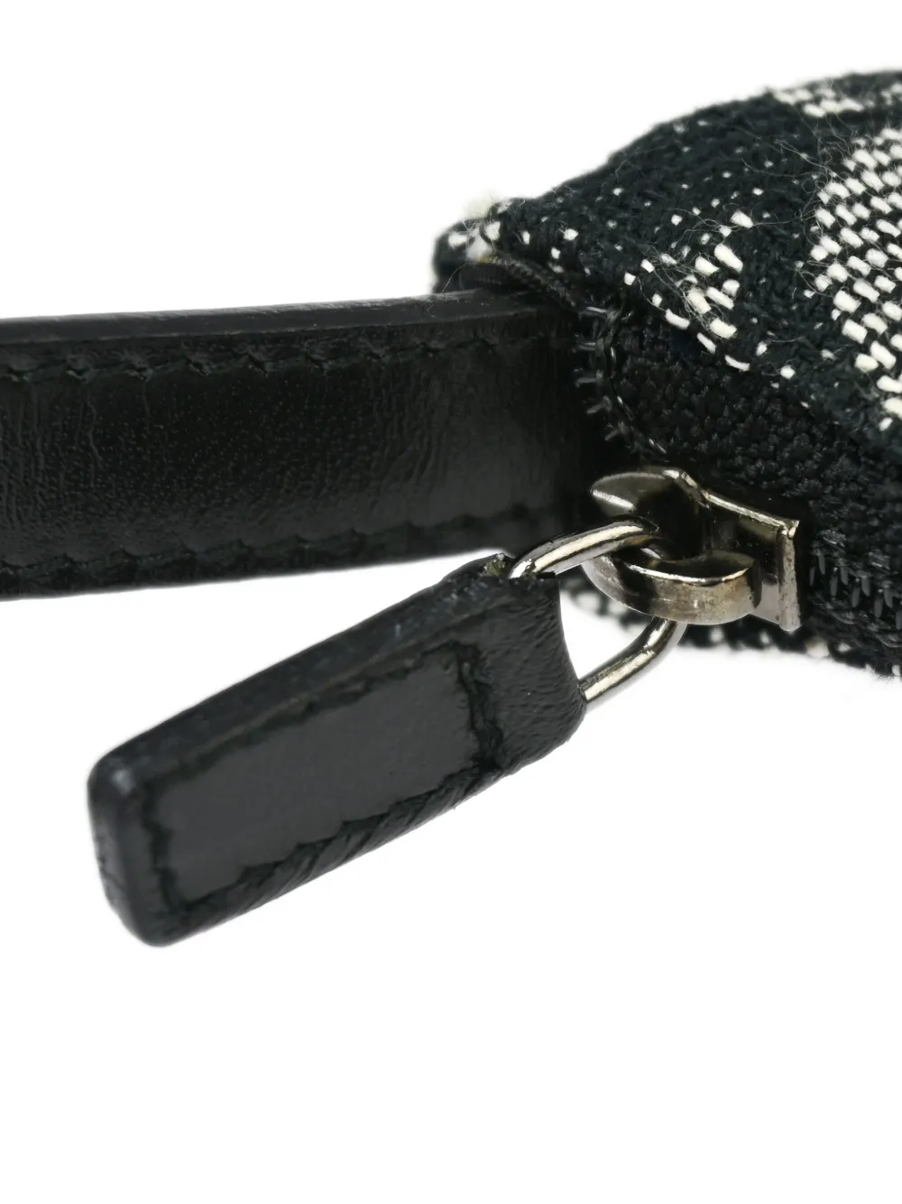 Pre-owned Dior 2002 Mini Saddle Coin Purse In Black