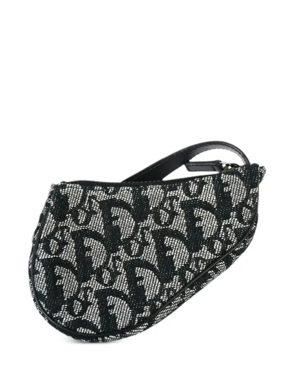 Christian Dior Pre-Owned 2002 Mini Saddle Coin Purse | Black