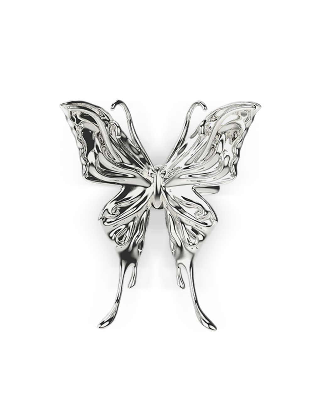 Yvmin Liquefied Butterfly Ring In Silber