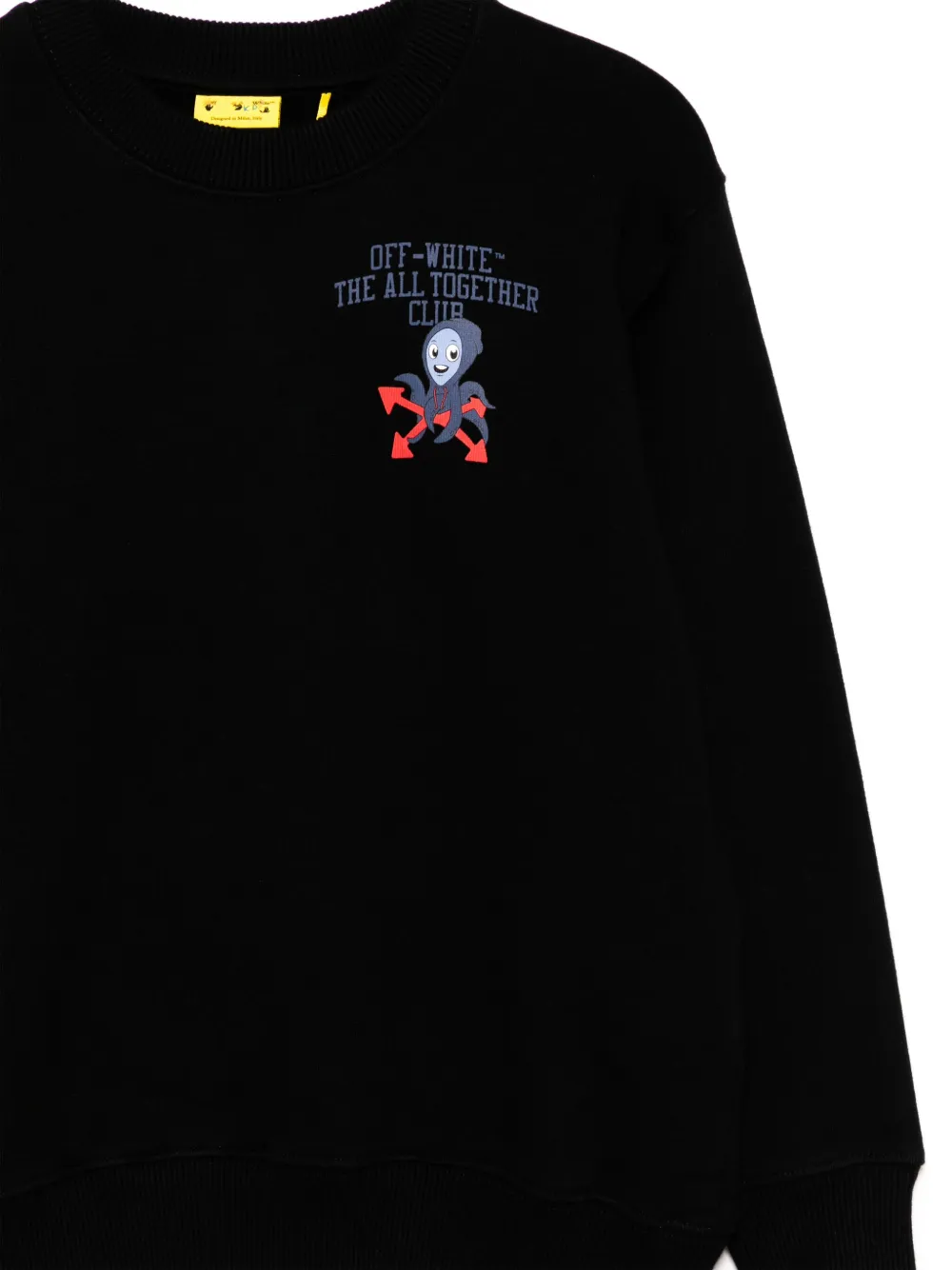 Off-White Kids Sweater met print Zwart