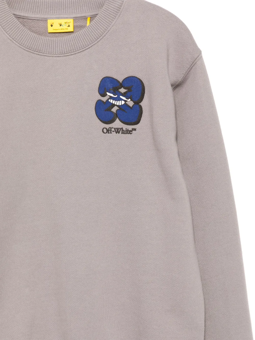 Off-White Kids Sweater met logoprint Grijs