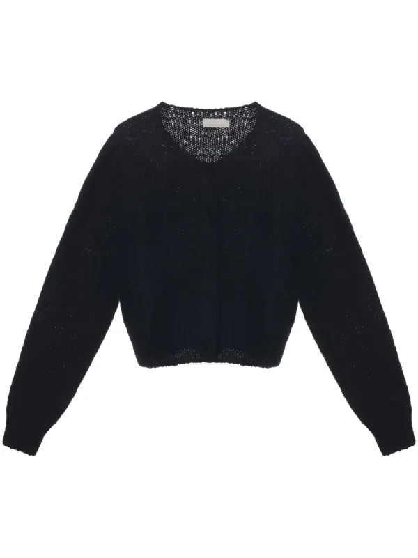 Amomento Shaggy Cardigan | Black | FARFETCH