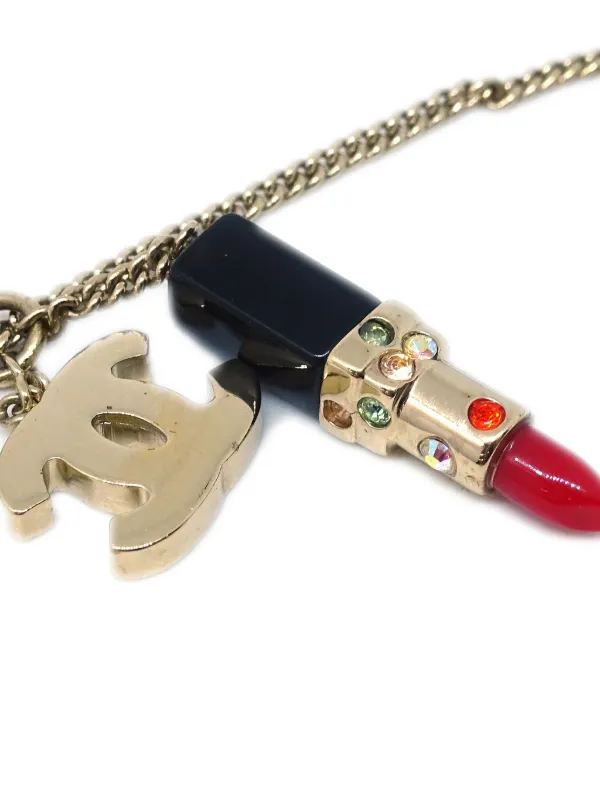 CHANEL Pre-Owned 2004 ココマーク リップスティック ペンダント
