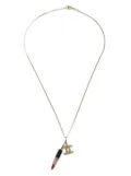 CHANEL Pre-Owned 2004 lipstick CC pendant necklace - Gold