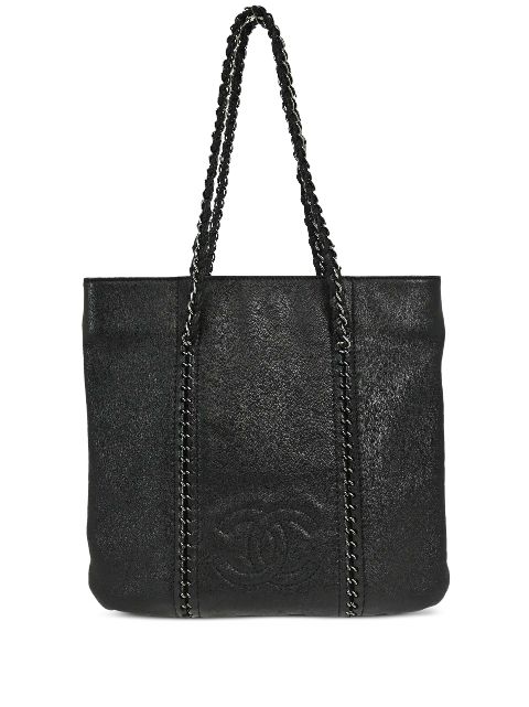 CHANEL 2006 CC stitch tote bag Women