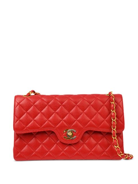 HOT SALE CHANEL 1995 medium Double Flap shoulder bag Women