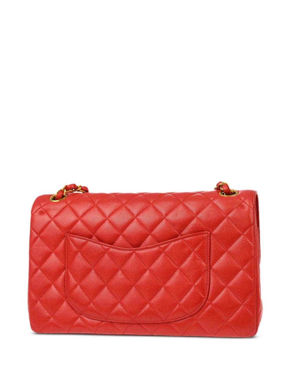 CHANEL Pre-Owned 1995 medium Double Flap leren schoudertas - Rood