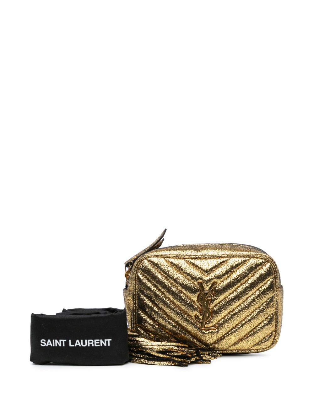 Saint Laurent Pre-Owned 2019 Monogram Metallic Calfskin Matelasse Lou belt bag - Goud