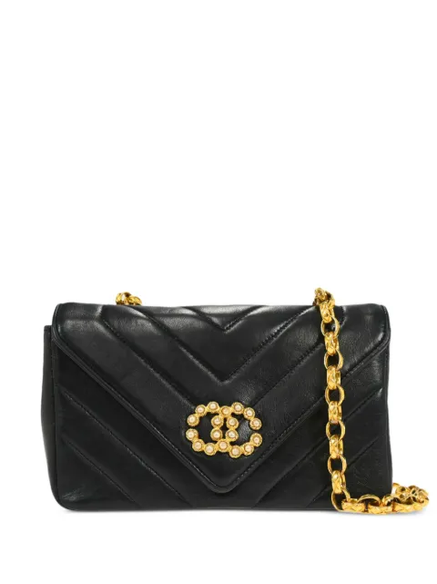 HOT SALE CHANEL 1992 Chevron Single Flap shoulder bag Women