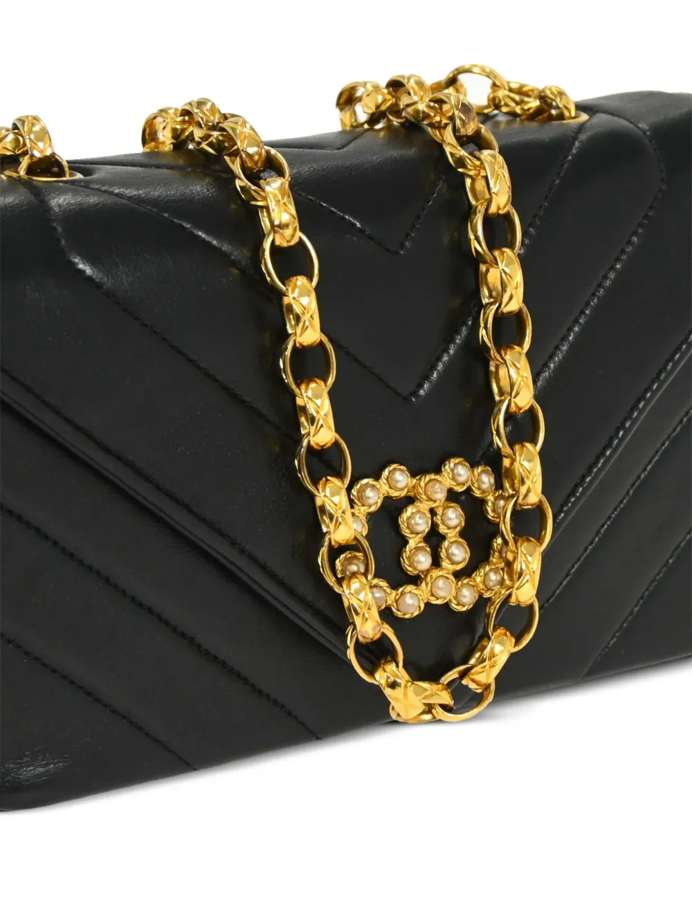 Affordable CHANEL 1992 Chevron Single Flap shoulder bag Women