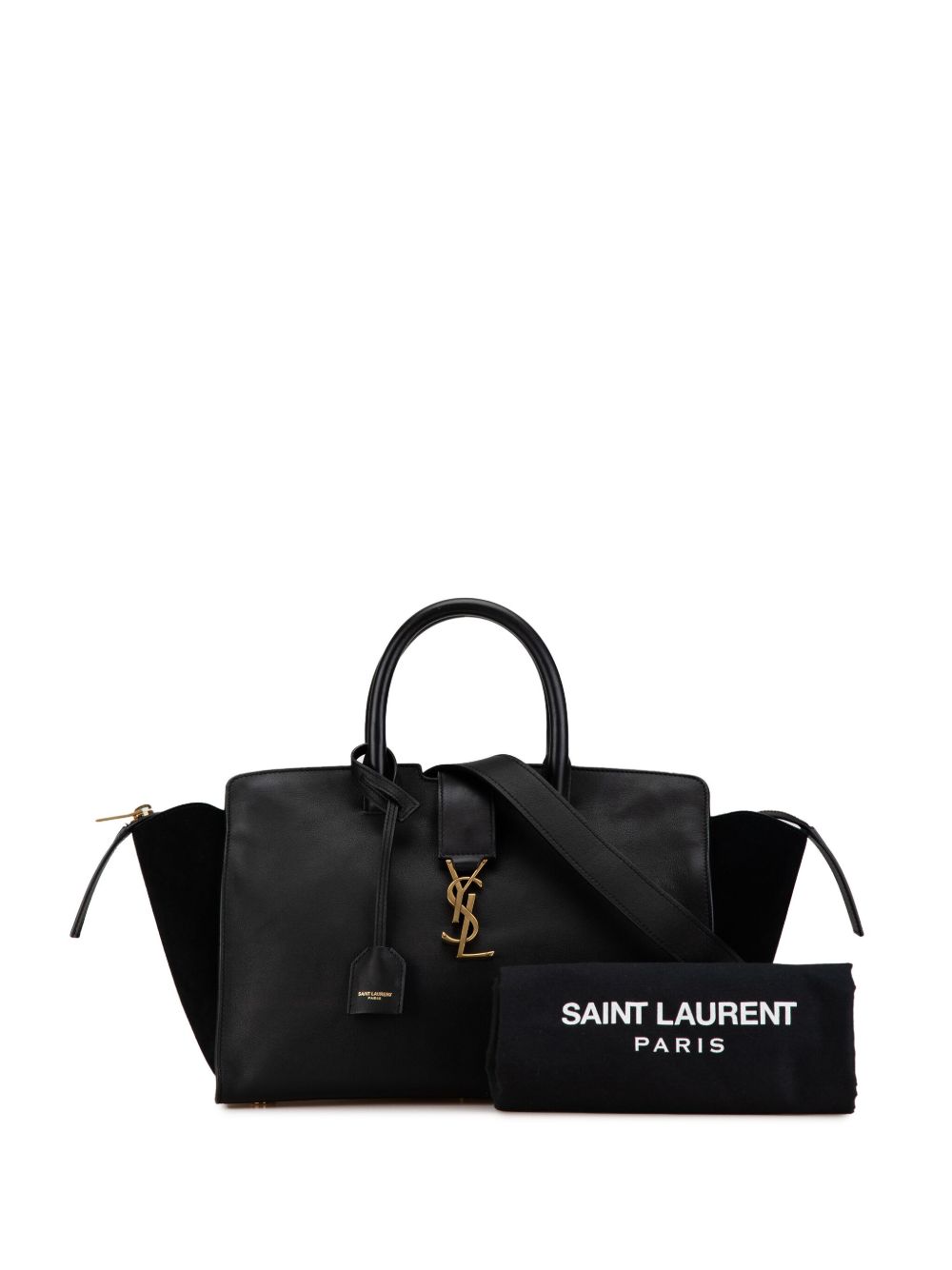 Saint Laurent Pre-Owned 2017 Baby Leather Downtown Cabas satchel - Zwart