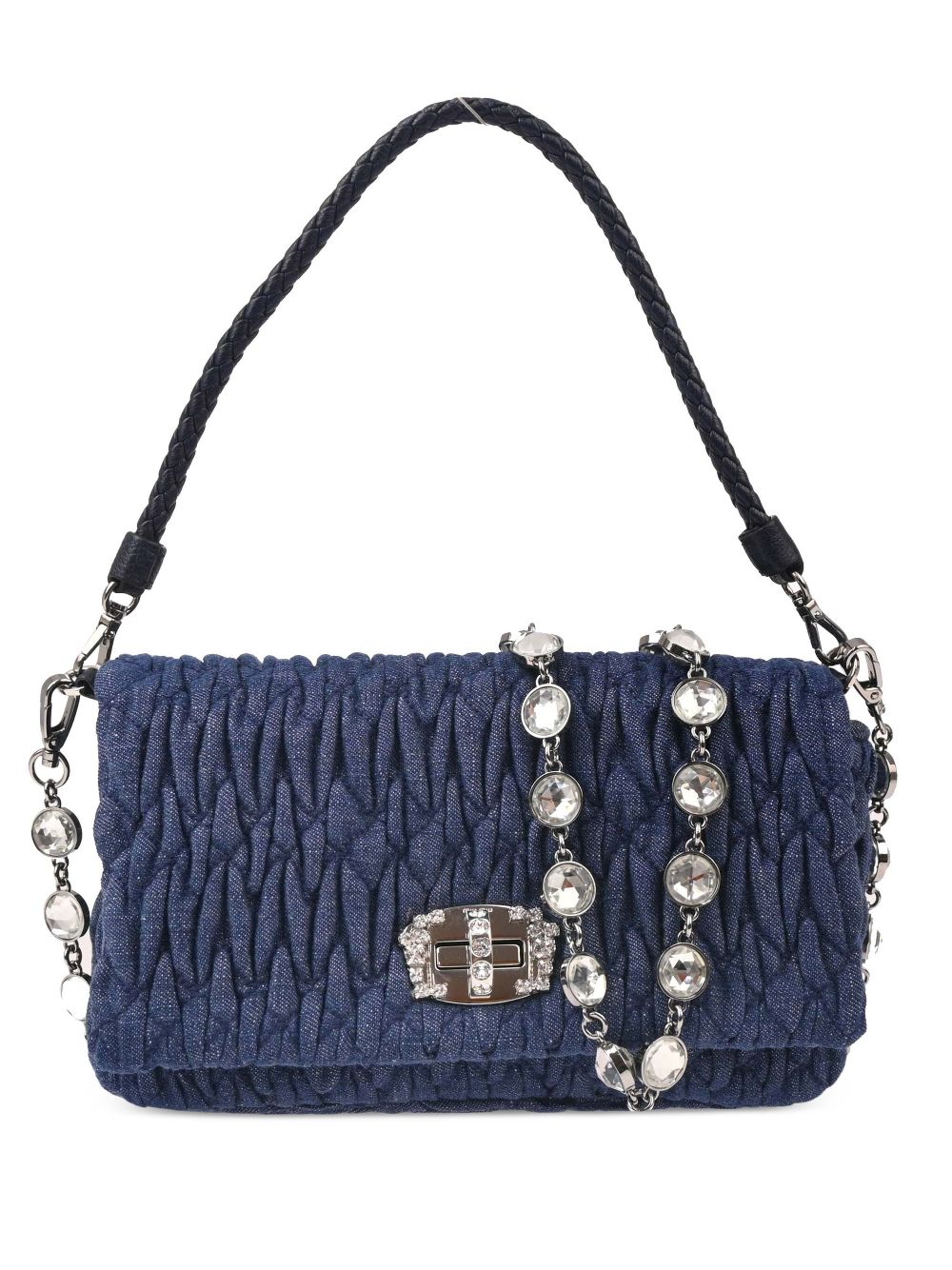 Miu Miu Pre-Owned 2000s matelassé shoulder bag - Blue