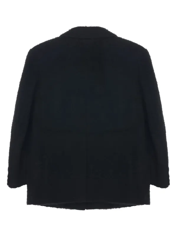 AMOMENTO アモメント ヘアリーウール オーバーサイズ ジャケット Amomento Hairy ジャケット | ブラック | FARFETCH JP