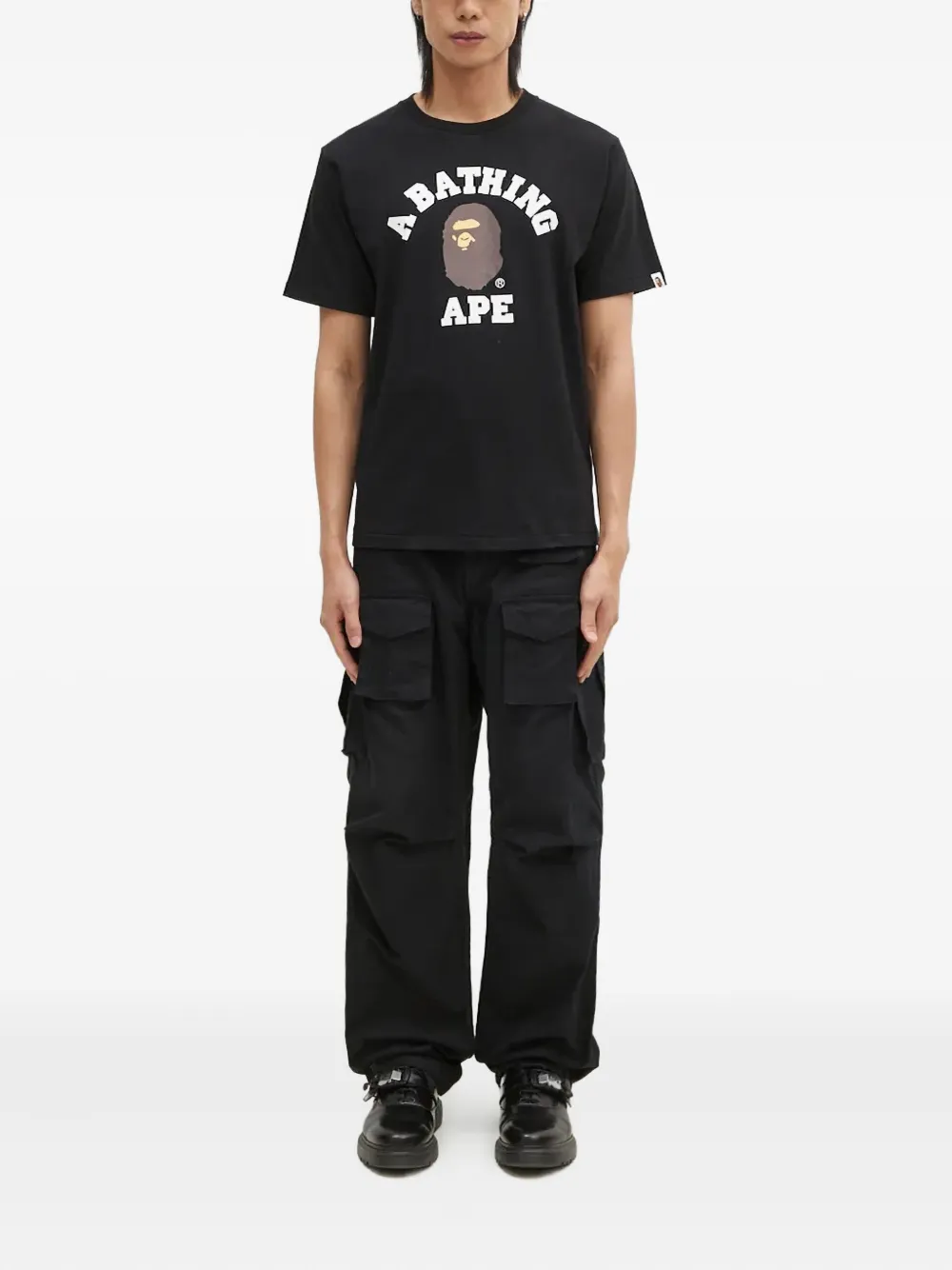 A BATHING APE College T-shirt - Zwart