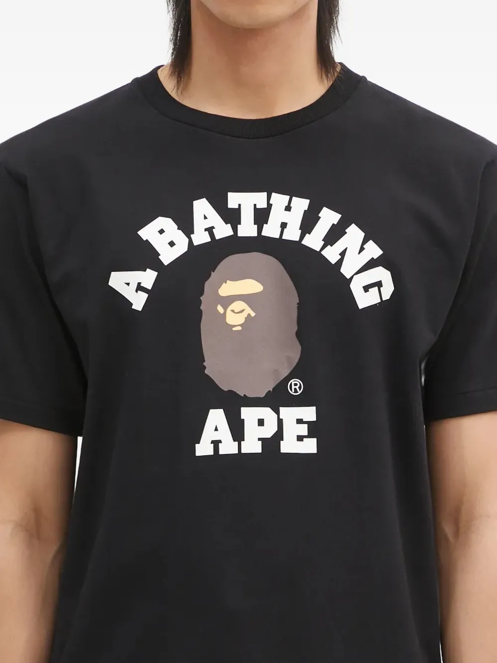 A BATHING APE College T-shirt Zwart