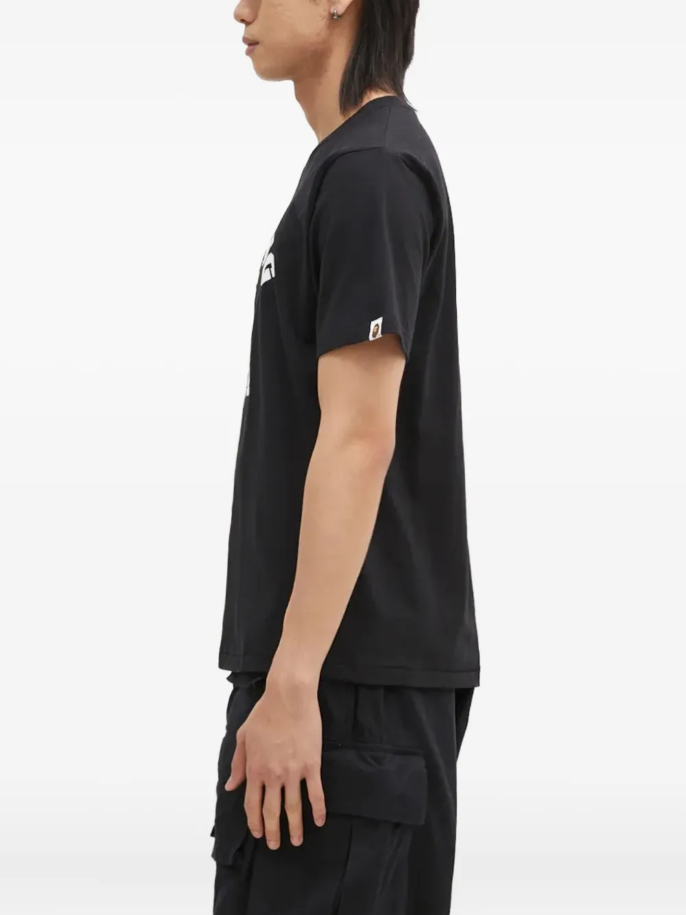 A BATHING APE College T-shirt Zwart