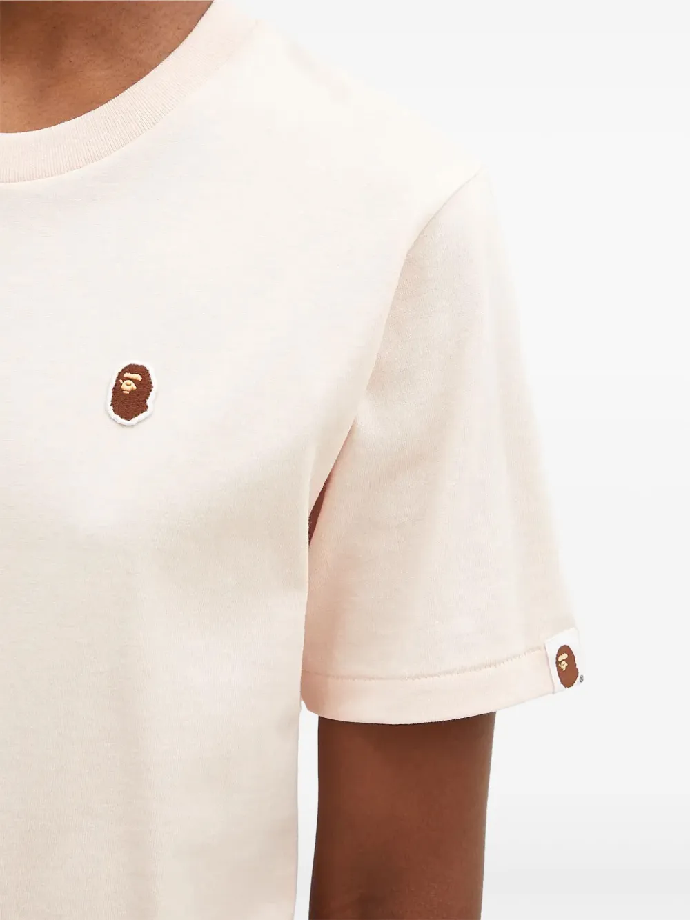 A BATHING APE T-shirt met geborduurd logo Roze