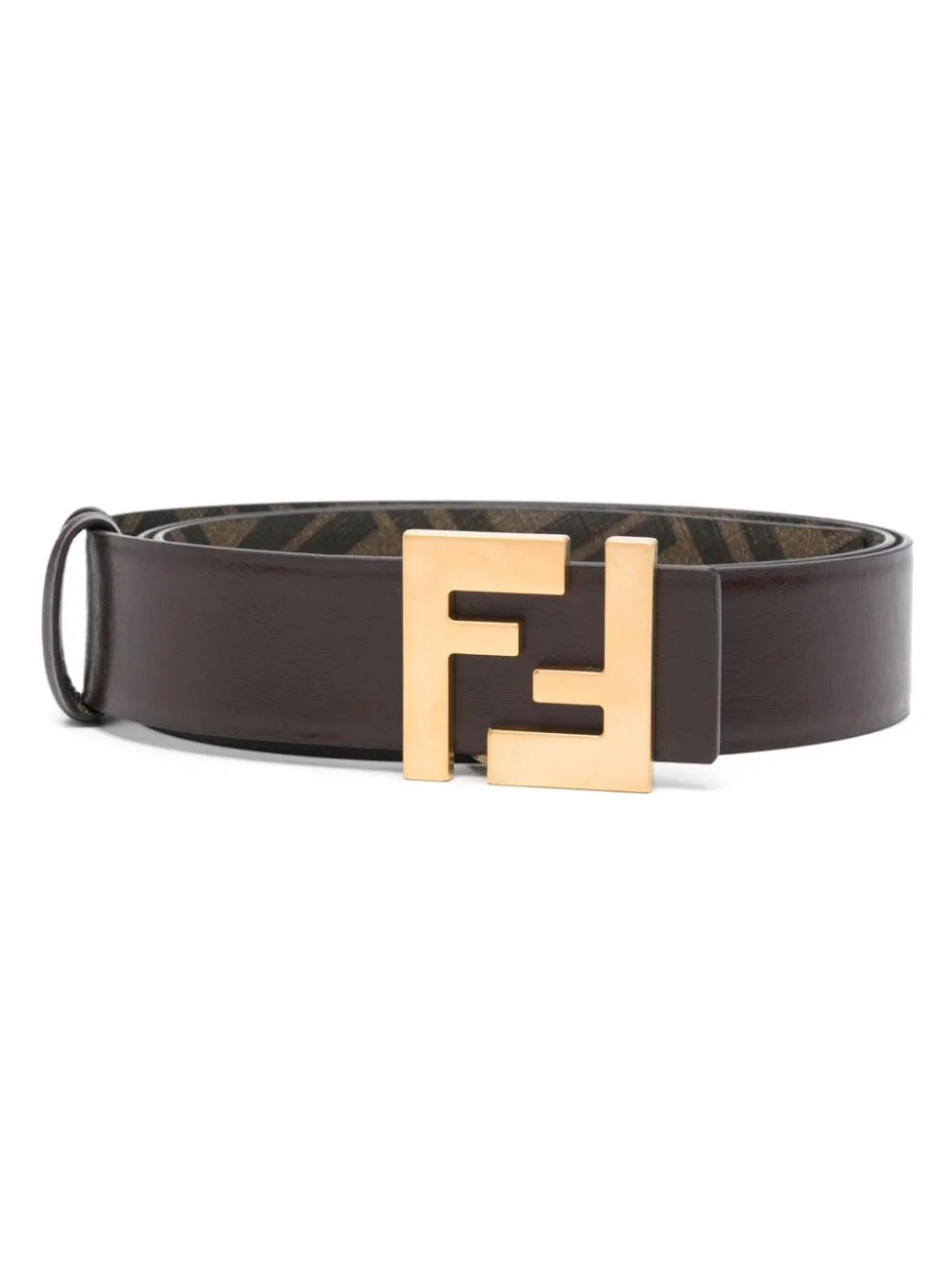 Fendi Ff Squared Reversible Belt In Red