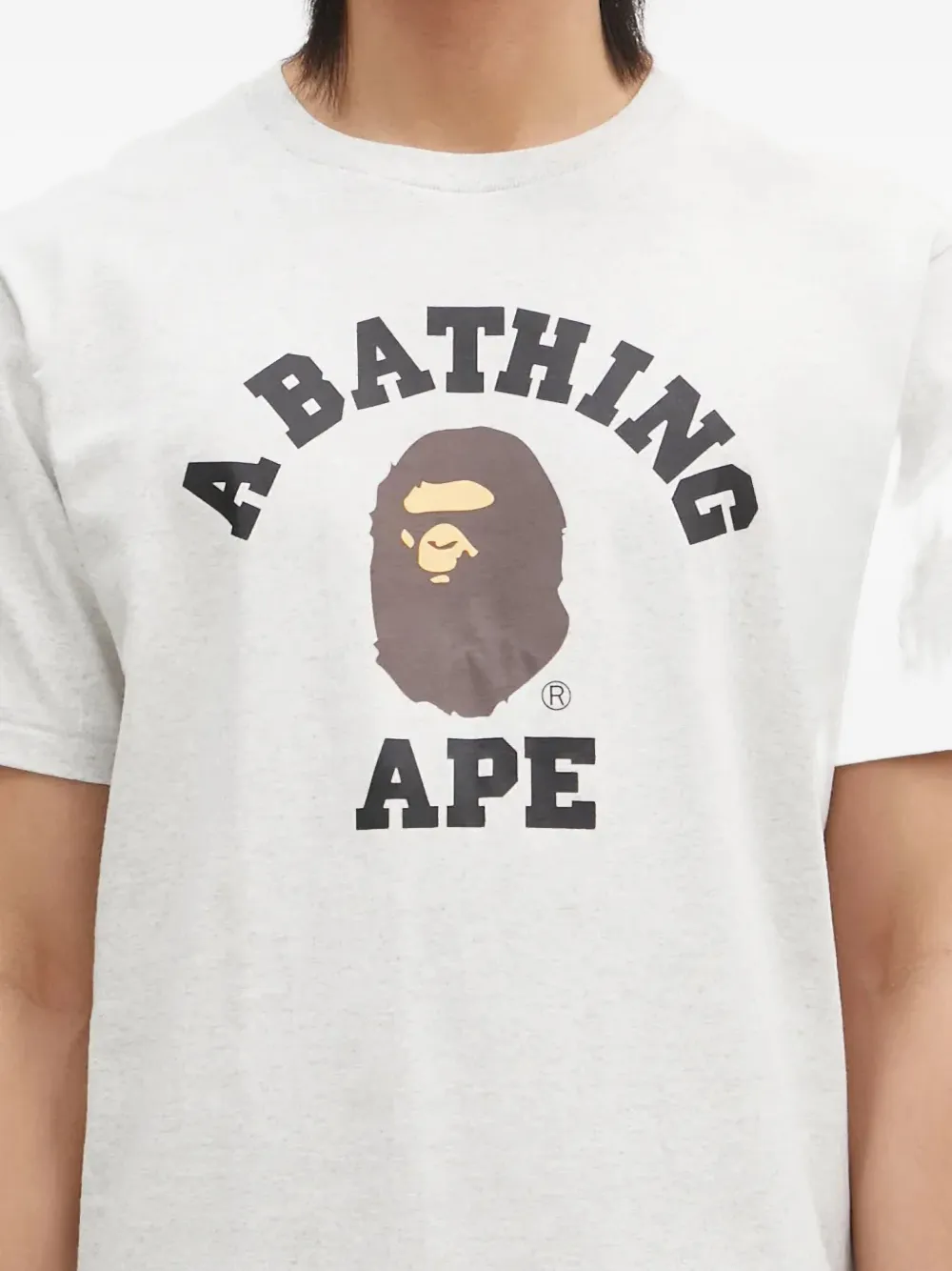 A BATHING APE College T-shirt Grijs