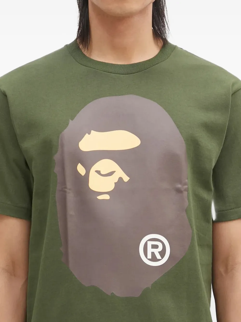 A BATHING APE T-shirt met print Groen
