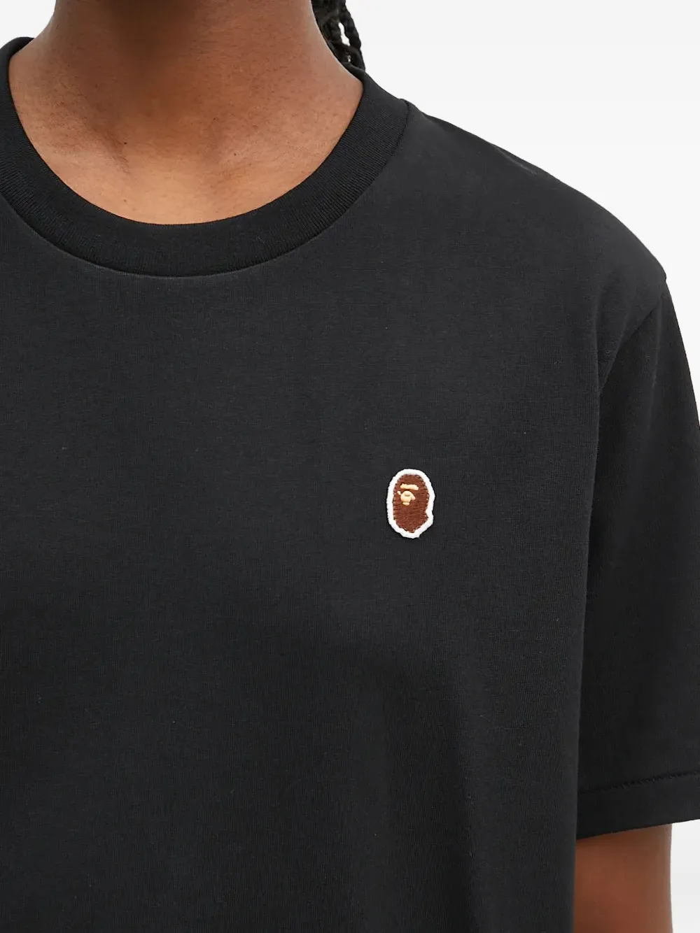 A BATHING APE T-shirt met logo-applicatie Zwart