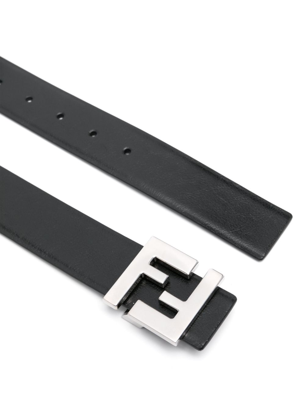 FENDI Riem met vierkant FF-logo - Zwart